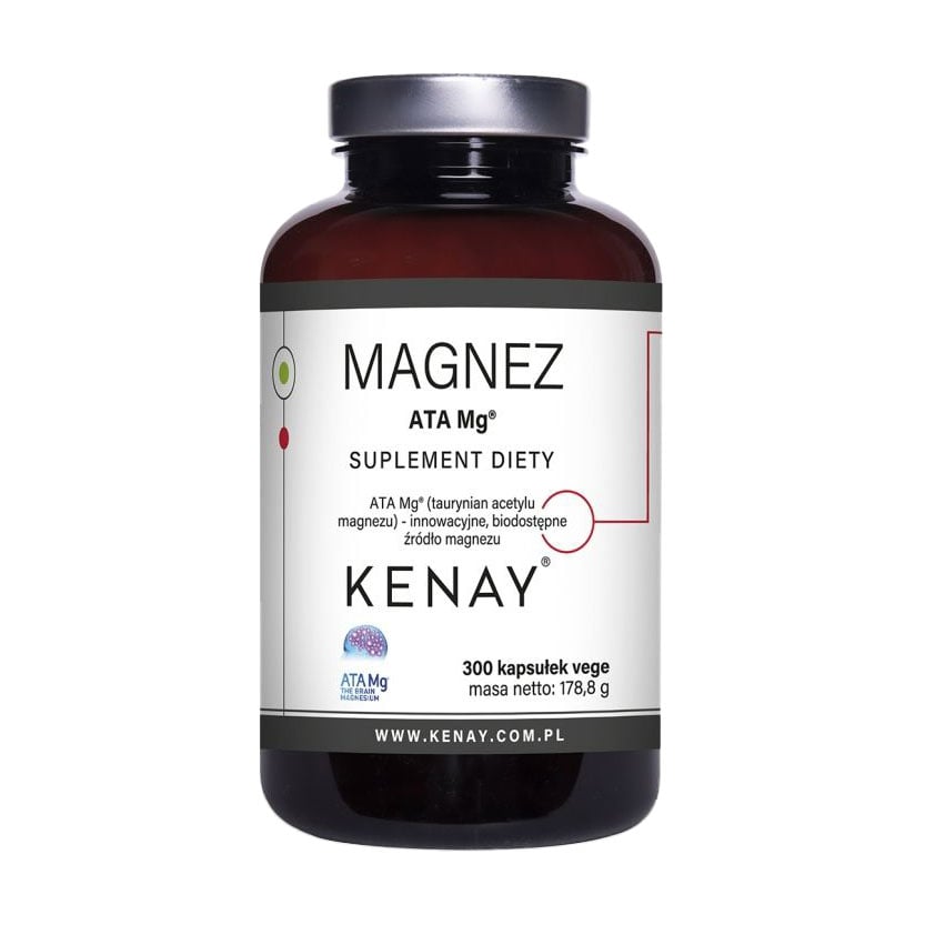 Магній Kenay Magnesium ATA Mg, 300 капсул
