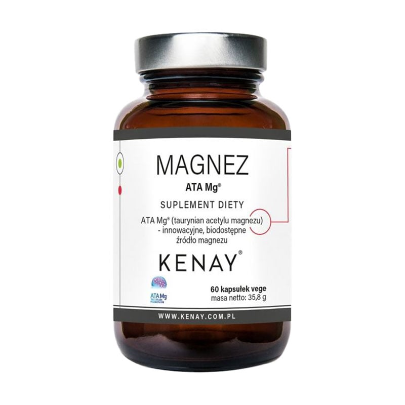 Магній Kenay Magnesium ATA Mg, 60 капсул